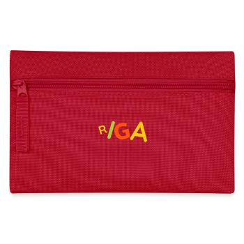 Riga Lettland T-Shirt - Federtasche - Rot - Vorne