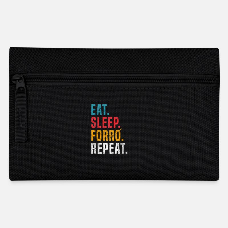 Eat Sleep Forró Repeat - Pencil Case - black