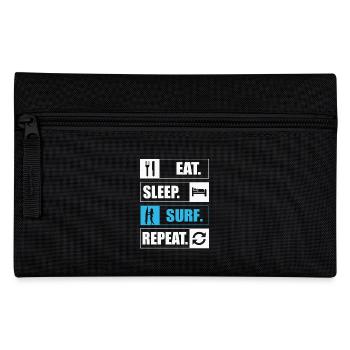 Eat Sleep Surf Repeat Surfen - Pencil Case - black - Front