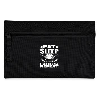 Eat Sleep Field Hockey Player Review - Pencil Case - black - Front