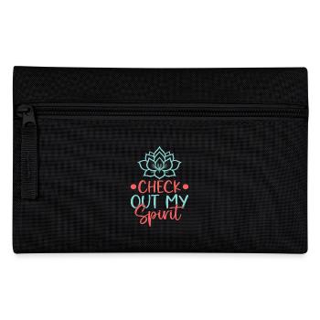 Yoga Check Out My Spirit Funny Yoga - Federtasche - Schwarz - Vorne