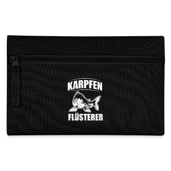 KARPFEN FLÜSTERER Lustiges Angler Geburtstags - Federtasche - Schwarz - Vorne