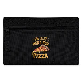 Pizza Spruch Witz Pizzeria Lustiges Pizza Geschenk - Federtasche - Schwarz - Vorne