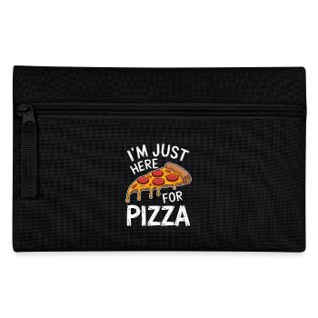Pizza Spruch Witz Pizzeria Lustiges Pizza Geschenk - Federtasche - Schwarz - Vorne