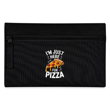 Pizza Spruch Witz Pizzeria Lustiges Pizza Geschenk - Federtasche - Schwarz - Vorne