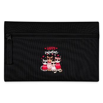 Valentinstag Katze Katzenmama Katzenliebhaber Fun - Federtasche - Schwarz - Vorne