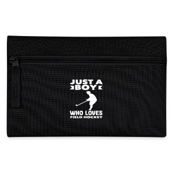 A boy who loves field hockey - Pencil Case - black - Front