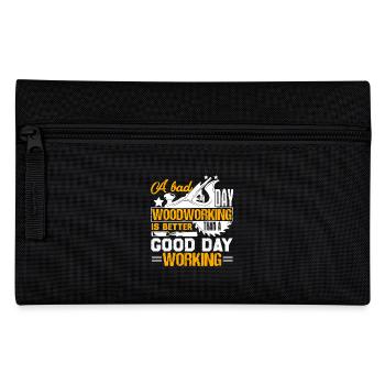 Woodworking A Bad Day Woodworking - Pencil Case - black - Front