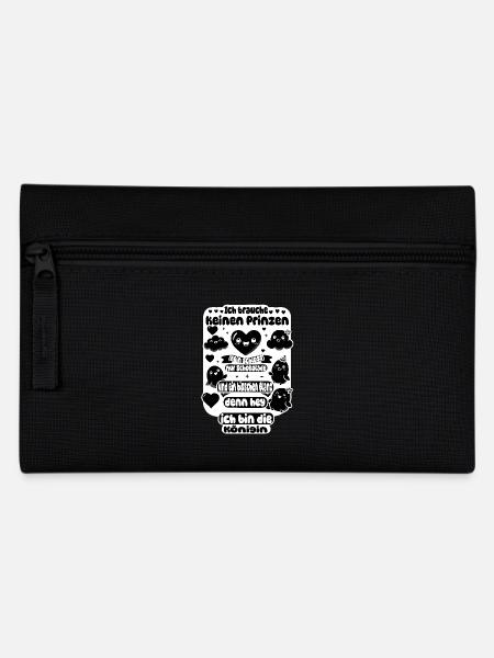Ich brauche keinen Prinzen – Schoko & Glanz Design - Federtasche - Schwarz