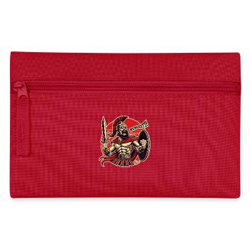 Léon le Nidas, le Spartiate en colère, a faim - Trousse - rouge - Devant