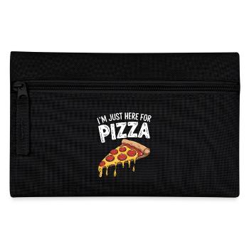 Pizza Spruch Witz Pizzeria Lustiges Pizza Geschenk - Federtasche - Schwarz - Vorne