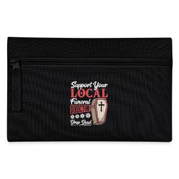 Support your local - Pencil Case - black - Front