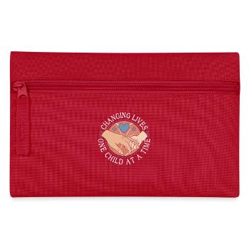 Cadeaux de remerciement pour les parents adoptifs Parents d’accueil - Trousse - rouge - Devant