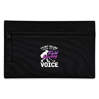 This is my field hockey voice player - Pencil Case - black - Front