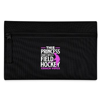 Princess With Hockey Coach Voice - Pencil Case - black - Front