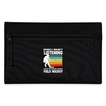 Sorry I didn't listen to field hockey player - Pencil Case - black - Front