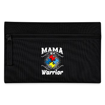 Autism Awareness Mama Of A Warrior Autism - Pencil Case - black - Front