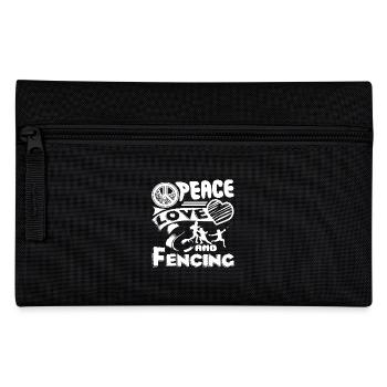 Fencing Peace Love Fencing - Pencil Case - black - Front