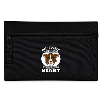 My Border Collie Left Pawprint On My heart - Pencil Case - black - Front