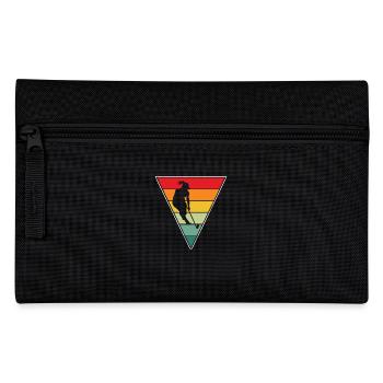 Field Hockey Player Retro Style - Pencil Case - black - Front