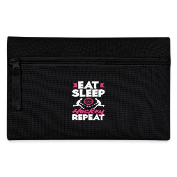 Joueur de hockey sur gazon Manger dormir Hockey Répéter - Trousse - noir - Devant