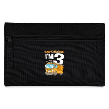 Children's birthday party construction site - Pencil Case - black - Front