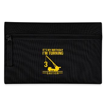 Children's birthday party construction site - Pencil Case - black - Front