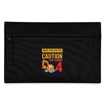 Children's birthday party construction site - Pencil Case - black - Front