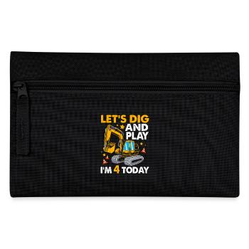 Children's birthday party construction site - Pencil Case - black - Front