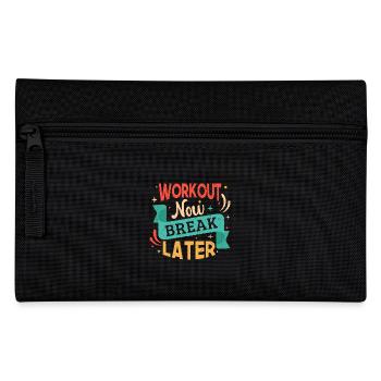 Fitness Motivation Bodybuilder Entraînement Maintenant Pause - Trousse - noir - Devant