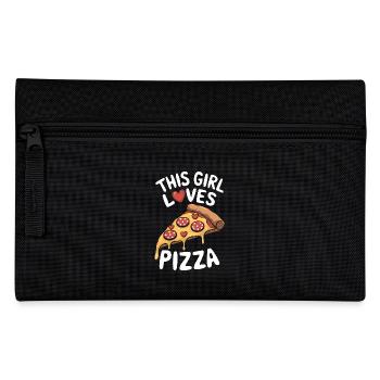 Pizza Spruch Witz Pizzeria Lustiges Pizza Geschenk - Federtasche - Schwarz - Vorne