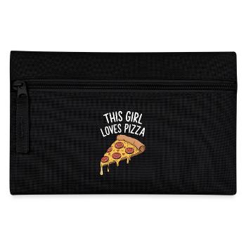 Pizza Spruch Witz Pizzeria Lustiges Pizza Geschenk - Federtasche - Schwarz - Vorne