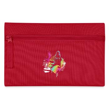 Rave Raver Techno music Techno bass Mischpult - Federtasche - Rot - Vorne