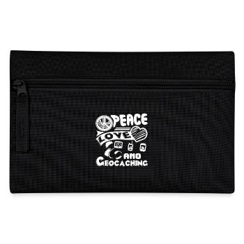 Geocaching Peace Love Geocaching - Pencil Case - black - Front