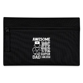 Awesome Doctor By Day Super Dad By Night - Pencil Case - black - Front
