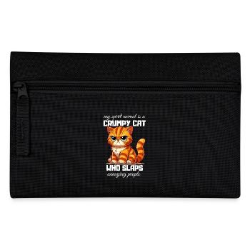 Moany Cat Spirit Animal Cat Owner Funny - Pencil Case - black - Front