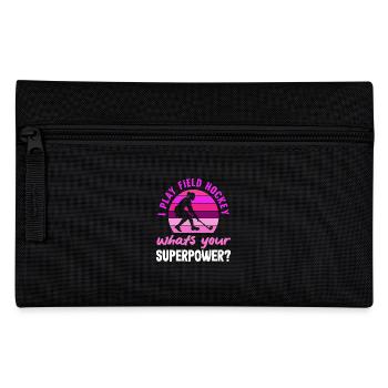 Hockey Player Superpower Question - Pencil Case - black - Front