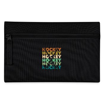 Field Hockey Player Retro Style - Pencil Case - black - Front