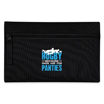 Rugbyspieler Weil Pads Für Panties Sind - Federtasche - Schwarz - Vorne