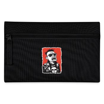 80er-Punk-Rocker im Retro-Look - Federtasche - Schwarz - Vorne