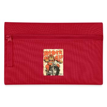 Verrückter Orang-Utan – Motorrad-Biker - Federtasche - Rot - Vorne
