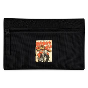 Verrückter Orang-Utan – Motorrad-Biker - Federtasche - Schwarz - Vorne