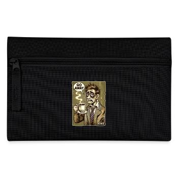 Go away! old morning grouch with coffee - Pencil Case - black - Front