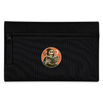 Grim Reaper reads guidebook book for life - Pencil Case - black - Front
