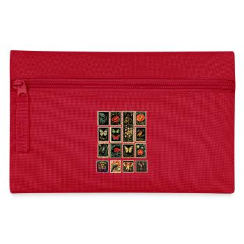 Decorative Fancy Postage Stamps - Pencil Case - red - Front
