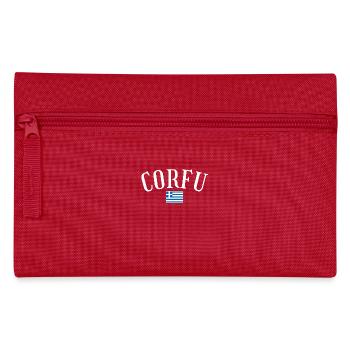 Corfou Grèce Drapeau grec Grec - Trousse - rouge - Devant