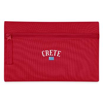 Crete Griechenland Griechische Flagge Grieche - Federtasche - Rot - Vorne