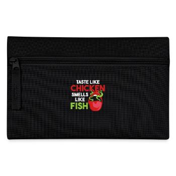 Tastes like chicken Smells like fish Funnier - Pencil Case - black - Front