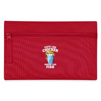 Le goût du poulet sent le poisson Humour Spruch - Trousse - rouge - Devant