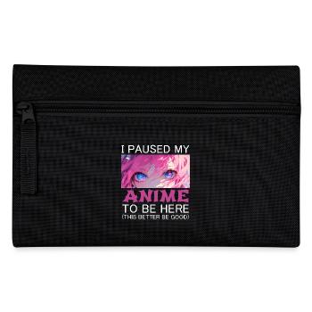 I Paused My Anime Manga Lustig Geschenk Japan - Federtasche - Schwarz - Vorne